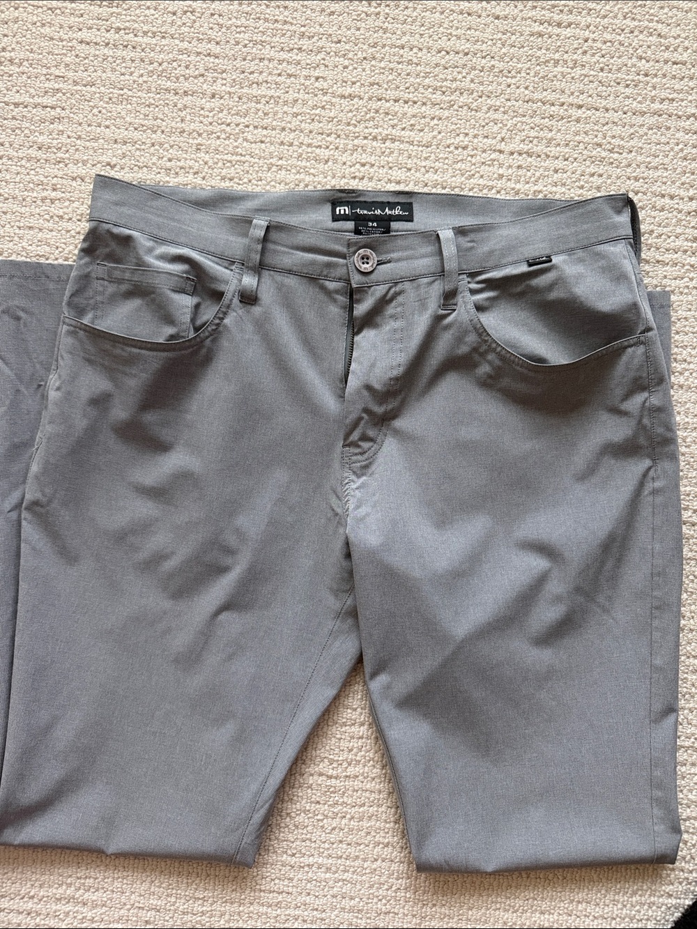 Travis Mathew Men's Gray Beck Pants